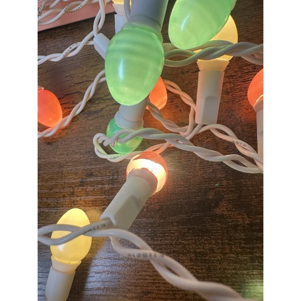 Franks Nursery and Crafts Fun String Globe Lights‎ Easter Tree Colorful Vintage